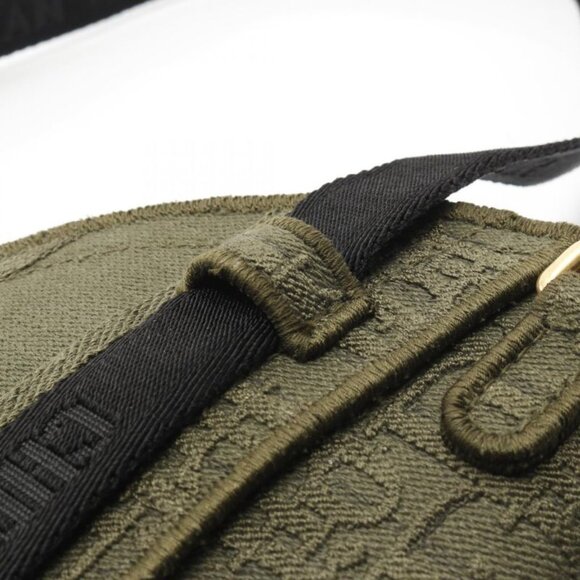 Dior Waist Bag Saddle Black Khaki Canvas - Picture 7 of 10